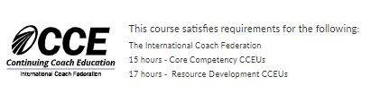 ICF（国際コーチング連盟）のCCE単位についての情報